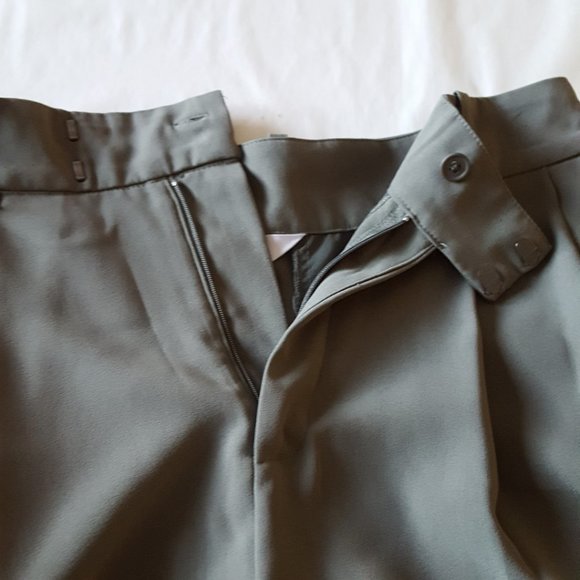 BB Dakota Sage Green High Rise Pleated Front Ankle Pants - Picture 5 of 6